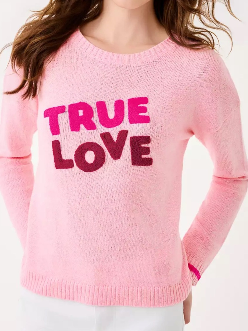 NWT Lilly Pulitzer 'TRUE LOVE' Pippy Sweater in Heathered Conch Shell Pink - Picture 5 of 16